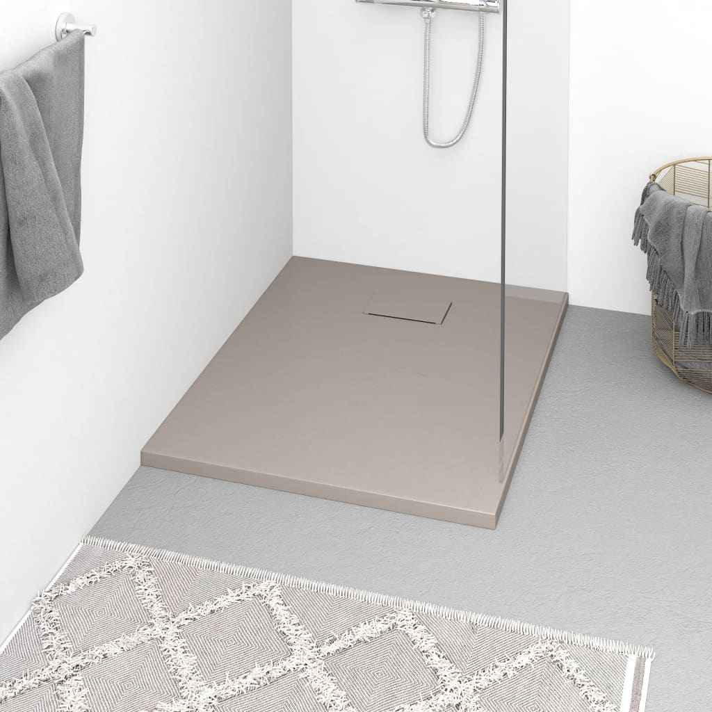 vidaXL Base de chuveiro SMC branco 80x80 cm